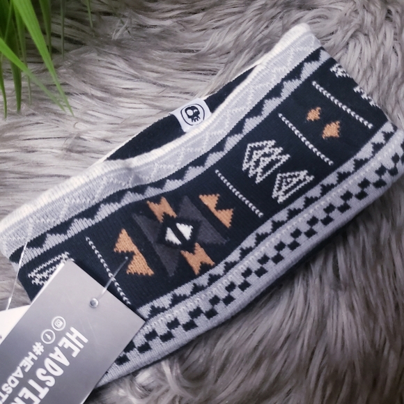 HEADSTERKIDS NWT Knit Fleece Lined Aztec Print Headband O/S - Picture 6 of 7